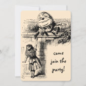 ヴィンテージアリスinワンダーランド,ガールバースデーパーティー 招待状 (正面)