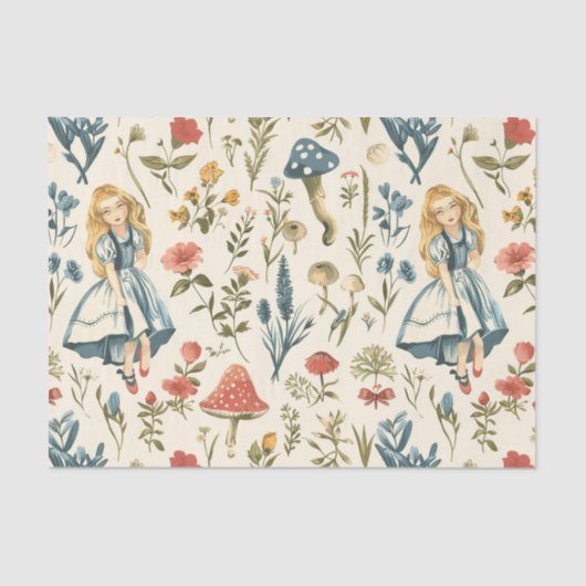 ヴィンテージアリスinワンダーランド・キノコの切り離 薄葉紙 (正面)