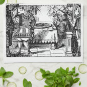 ヴィンテージアリスinワンダーランド，クイーン・オブ・ハート裁判 キッチンタオル (折り畳み)