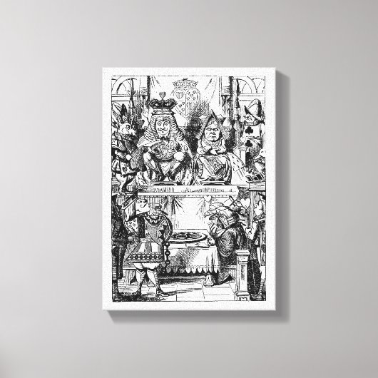 ヴィンテージアリスinワンダーランド，クイーン・オブ・ハート裁判 キャンバスプリント (正面)