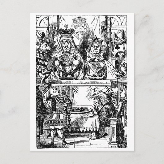 ヴィンテージアリスinワンダーランド,クイーン・オブ・ハート裁判 ポストカード (正面)