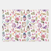 ヴィンテージアリスinワンダーランド・コラージュ・デクページ ラッピングペーパーシート (正面)