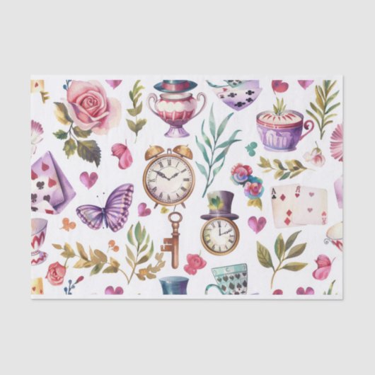 ヴィンテージアリスinワンダーランド・コラージュ・デクページ 薄葉紙 (正面)