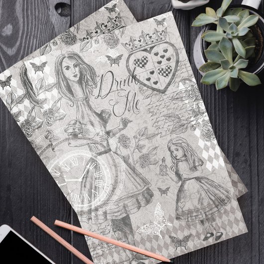 ヴィンテージアリスinワンダーランド・コラージュ・デクページ 薄葉紙