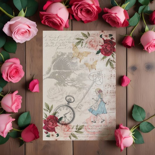 ヴィンテージアリスinワンダーランド・コラージュ・デクページ 薄葉紙