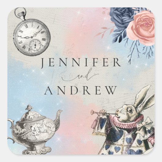 ヴィンテージアリスinワンダーランド スクエアシール (正面)