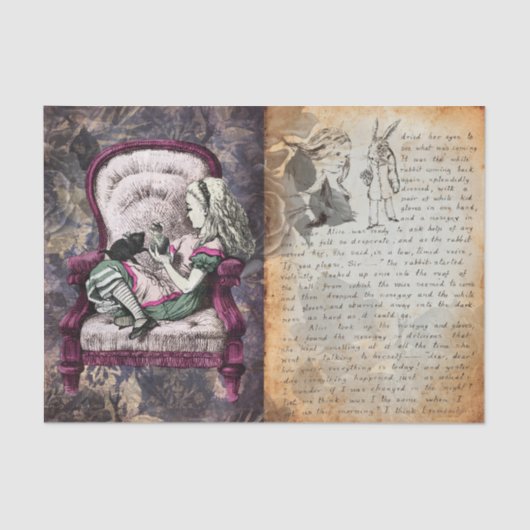 ヴィンテージアリスinワンダーランド・デクページ 薄葉紙 (正面)