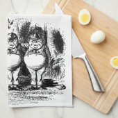 ヴィンテージアリスinワンダーランド、トゥィードルダム・トゥィードルディー キッチンタオル (四つ折り)