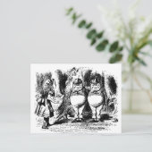 ヴィンテージアリスinワンダーランド、トゥィードルダム・トゥィードルディー ポストカード (スタンド正面)