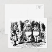 ヴィンテージアリスinワンダーランド、トゥィードルダム・トゥィードルディー ポストカード (正面/裏面)