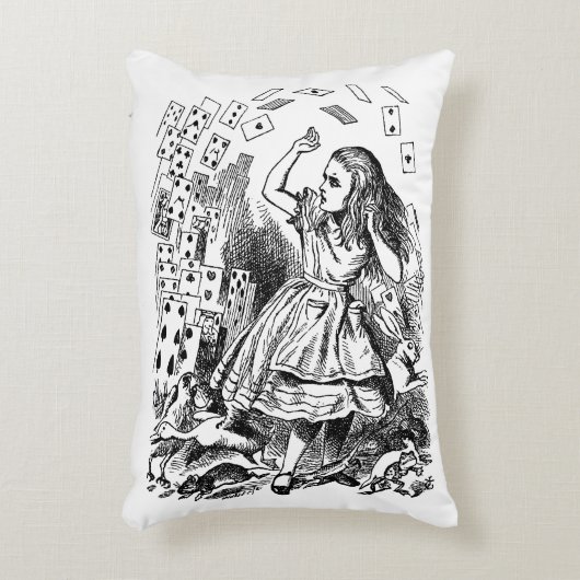 ヴィンテージアリスinワンダーランド,トランプ 飛んでいる アクセントクッション (正面(垂直))