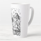 ヴィンテージアリスinワンダーランド，トランプ 飛んでいる カフェラテマグ (右アングル)