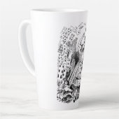 ヴィンテージアリスinワンダーランド，トランプ 飛んでいる カフェラテマグ (左アングル)