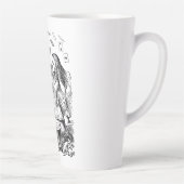 ヴィンテージアリスinワンダーランド，トランプ 飛んでいる カフェラテマグ (右)