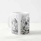 ヴィンテージアリスinワンダーランド，トランプ 飛んでいる コーヒーマグカップ (正面左)