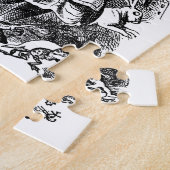 ヴィンテージアリスinワンダーランド，トランプ 飛んでいる ジグソーパズル (側面)