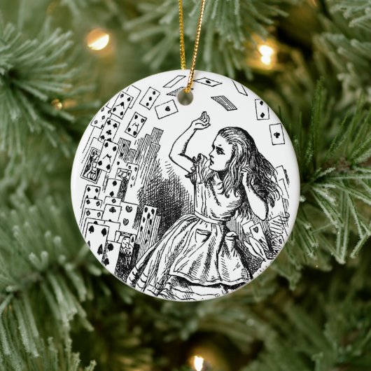 ヴィンテージアリスinワンダーランド,トランプ 飛んでいる セラミックオーナメント (ツリー)