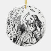 ヴィンテージアリスinワンダーランド,トランプ 飛んでいる セラミックオーナメント (正面)