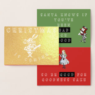 ヴィンテージアリスin Wonderland Christmas Card 箔カード