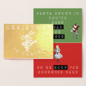 ヴィンテージアリスin Wonderland Christmas Card 箔カード (ディスプレー)