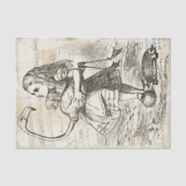 ヴィンテージアリスin Wonderland Flamingo Decompage 薄葉紙