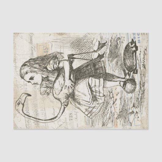 ヴィンテージアリスin Wonderland Flamingo Decompage 薄葉紙 (正面)