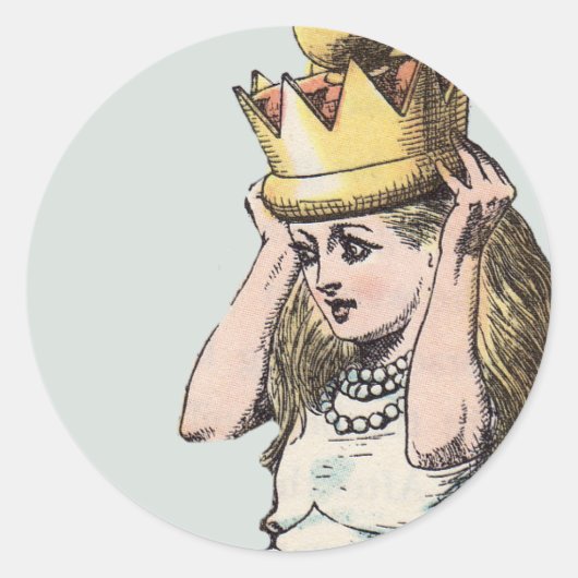 ヴィンテージアリスwonderlandステッカーシール印 ラウンドシール (正面)