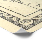 ヴィンテージアリゾナの地図（1881年） ポスター (角)