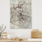 ヴィンテージアリゾナの地図（1911年） ポスター (キッチン)