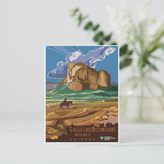 ヴィンテージアリゾナイーグルテール山旅行 ポストカード (スタンド正面)