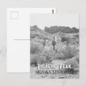 ヴィンテージアリゾナサグアーロカボスピカチョピークパーク ポストカード (正面/裏面)