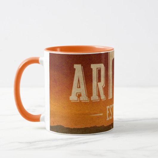 ヴィンテージアリゾナサボテンのレトロコーヒーマグ マグカップ (左)