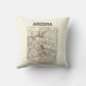 ヴィンテージアリゾナ地図ピロー クッション (裏面)