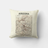 ヴィンテージアリゾナ地図ピロー クッション (正面)