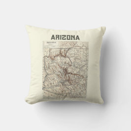 ヴィンテージアリゾナ地図ピロー クッション