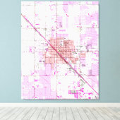 ヴィンテージアリゾナ州の地図（1957年） キャンバスプリント (インサイチュ (ウッドフロア))