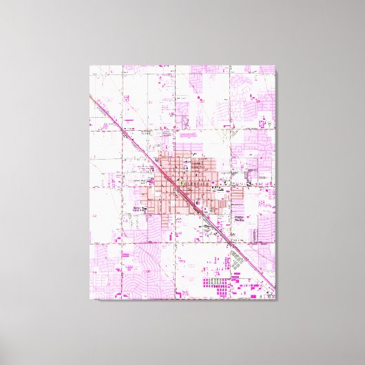 ヴィンテージアリゾナ州の地図（1957年） キャンバスプリント (正面)