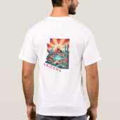 ヴィンテージアリゾナ州アメリカ愛国的な7月4日 Tシャツ (裏面)