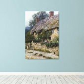 ヴィンテージアリンガム母の子がコテージに入る キャンバスプリント (インサイチュ (ウッドフロア))