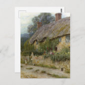 ヴィンテージアリンガム母の子がコテージに入る ポストカード (正面/裏面)