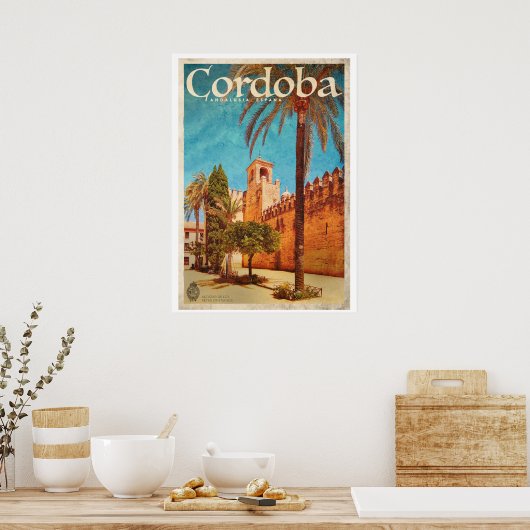 ヴィンテージアルカザールオブセビリア旅行ポスター ポスター (キッチン)