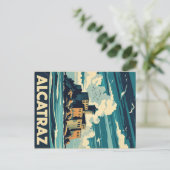 ヴィンテージアルカトラズアイランドプリズンズライトハウス ポストカード (スタンド正面)