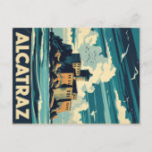 ヴィンテージアルカトラズアイランドプリズンズライトハウス ポストカード (正面)