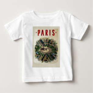 ヴィンテージアルクドゥトリオンフパリ ベビーTシャツ