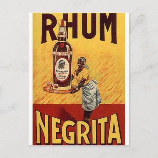 ヴィンテージアルコール広告のプリント ポストカード (正面)