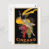 ヴィンテージアルコール広告プリント ポストカード (正面/裏面)