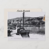 ヴィンテージアルジェリアフィリップビル魚釣りボート， 1912 ポストカード (正面/裏面)