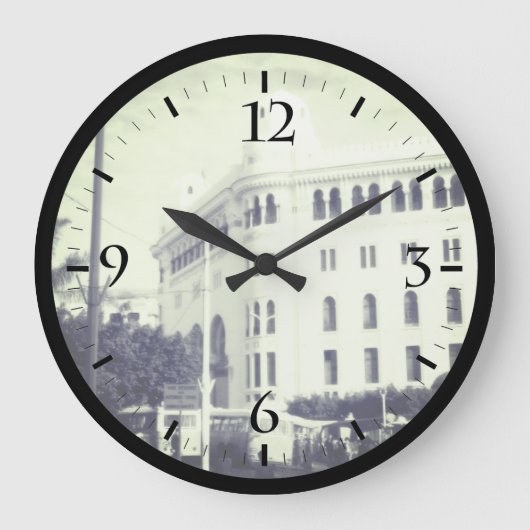 ヴィンテージアルジェリア郵便局建物ホテル ラージ壁時計 (正面)