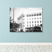 ヴィンテージアルジェリア郵便局建物 キャンバスプリント (インサイチュ (ウッドフロア))