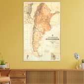 ヴィンテージアルゼンチンの地図（1882年） キャンバスプリント (インサイチュ (リビング))